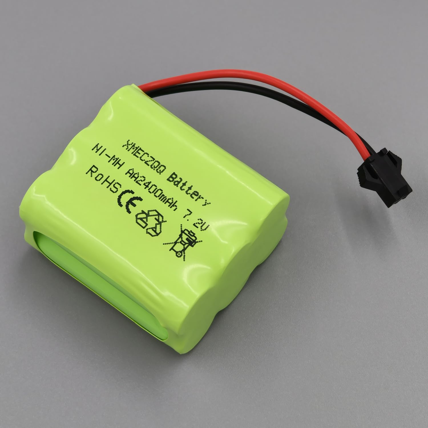 Batería NiMH de 7,2 V 2400 mAh, 2 baterías de repuesto con conector SM, adecuado para juguetes de control remoto y otros dispositivos de radio.
