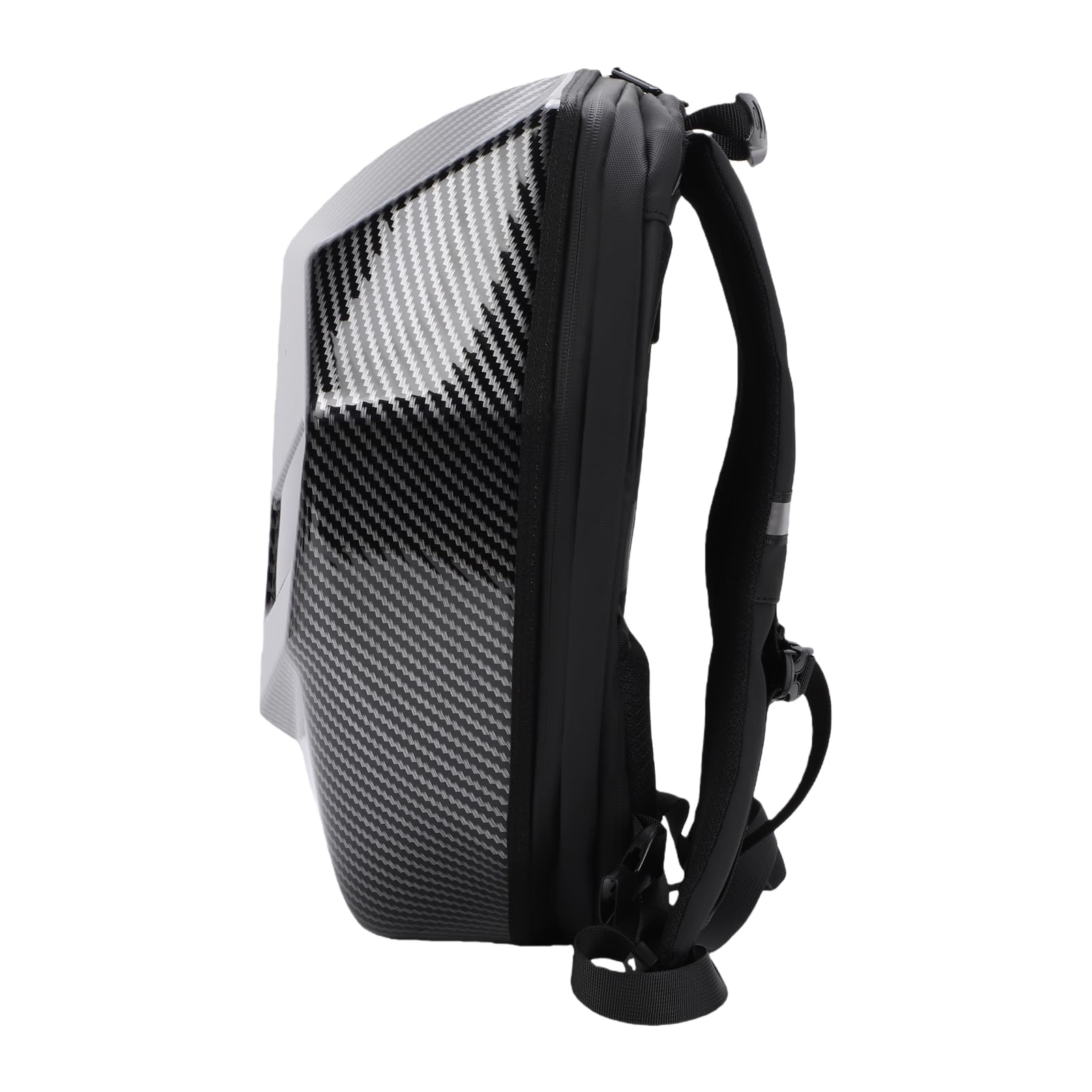 FTVOGUE Zaino da Moto a LED con Schermo Programmabile in Fibra di Carbonio