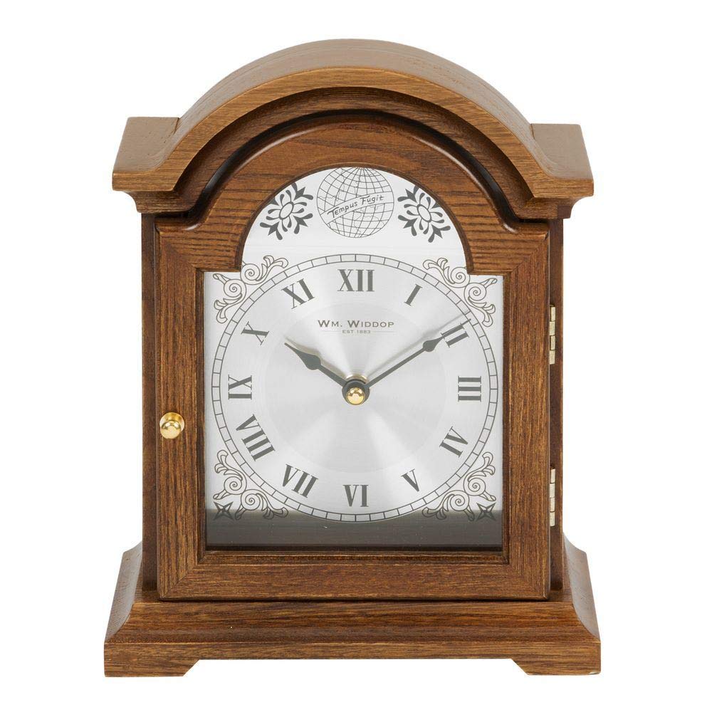 William WiddopBroken Arch Wooden Mantel Clock 24cm
