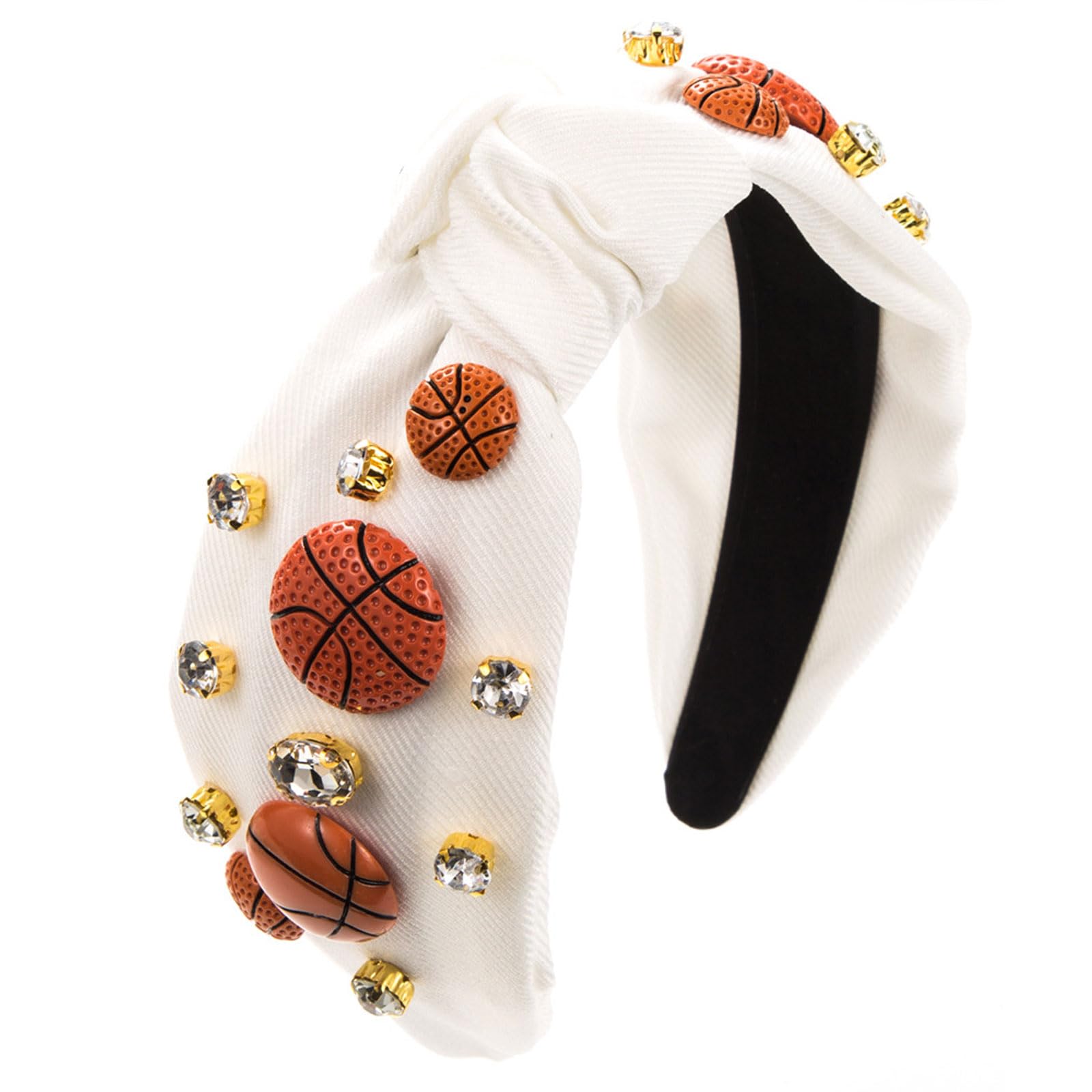 SHESRA Fashion Sports Basketball Accessories Headband Hair Jewelry Simple Fabric with Diamonds Hair Bands Hair Hoop Accessories Headwear Jewelry Gifts