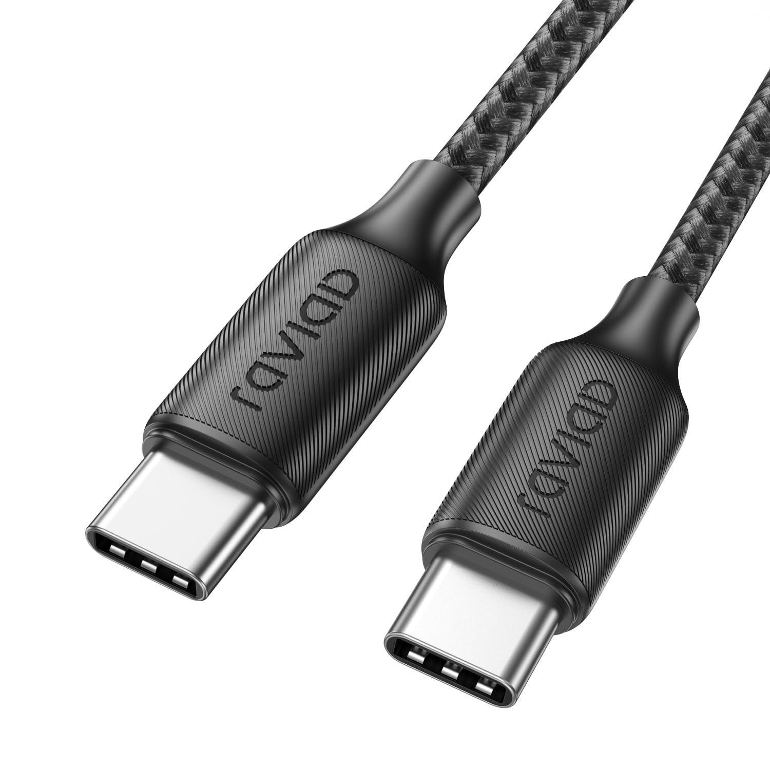 RAVIAD USB C Kabel 100W [1M] PD3.0 Schnellladekabel USB C auf USBC Nylon Geflochten QC3.0 Ladekabel USB-C Ladegerät für iPhone 16 15 Pro Galaxy S24 S23 S22 Pixel 7 iPadPro MacBookAir Tablets