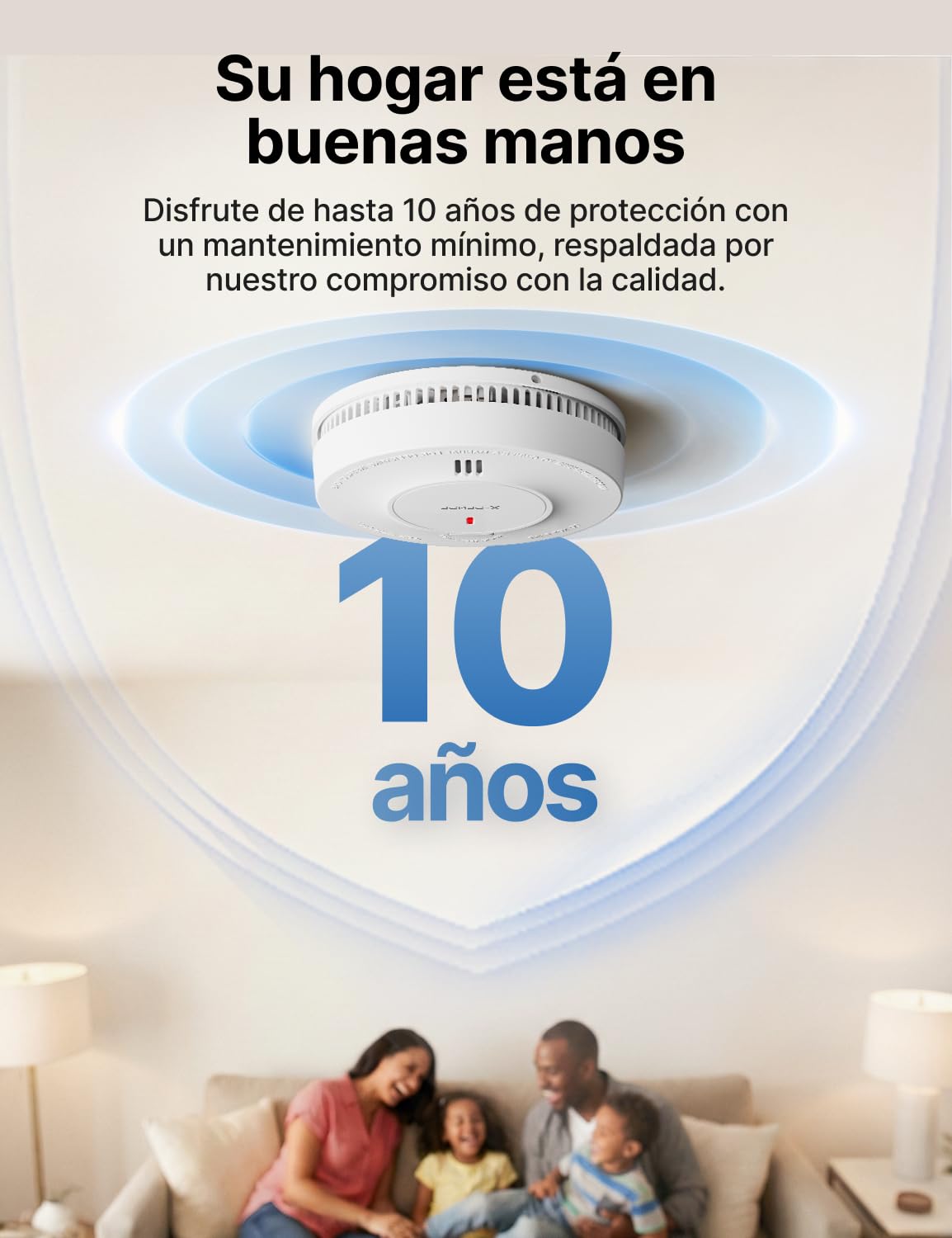 X-Sense - Detector de humo conectado con estación SBS50, alarma contra incendios inalámbrica interconectada, sistema de seguridad para el hogar, compatible con la aplicación X-Sense, SD11-MR31