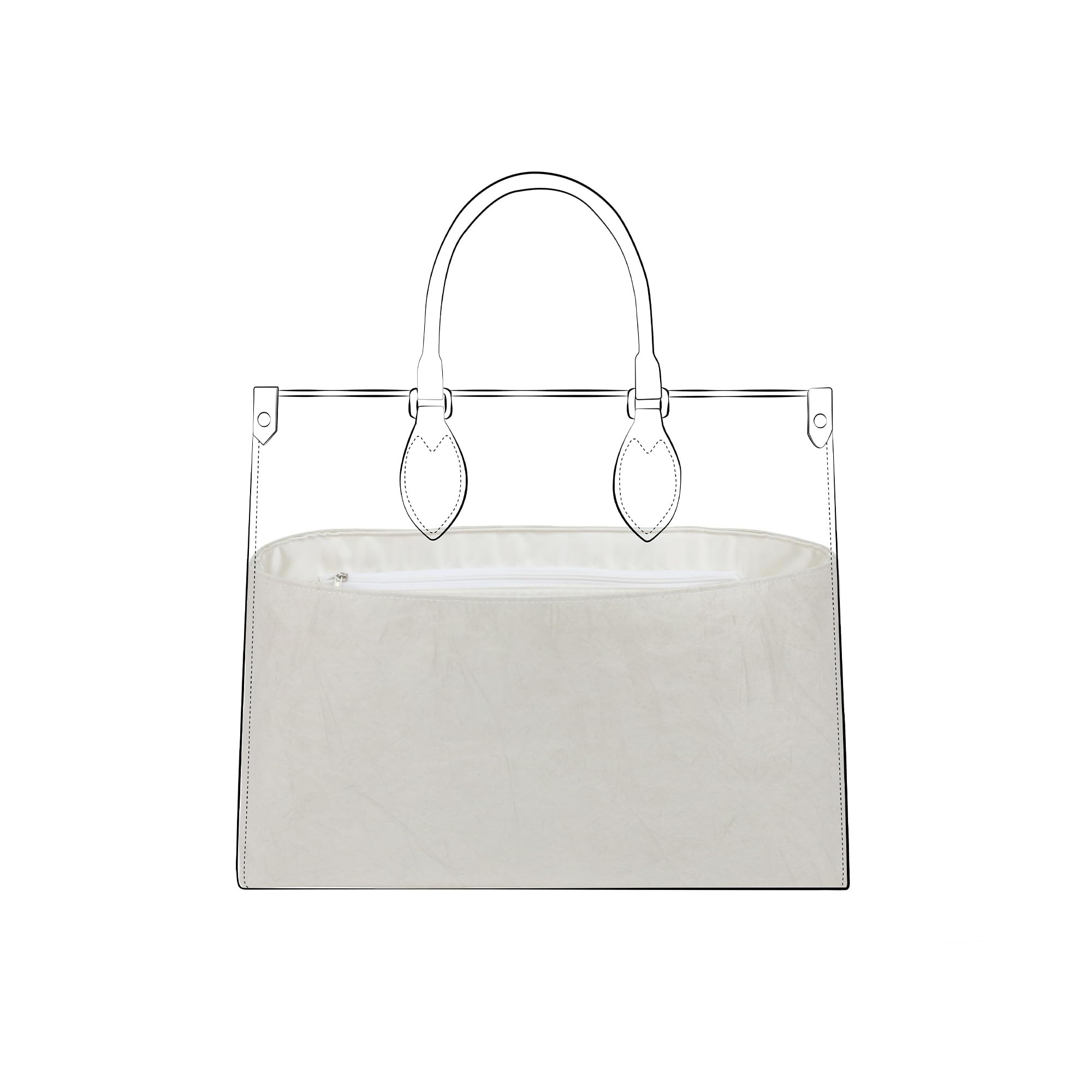 DGAZ Ligero Organizador Interior para OnTheGo PM, Inserto de Bolso, Craie