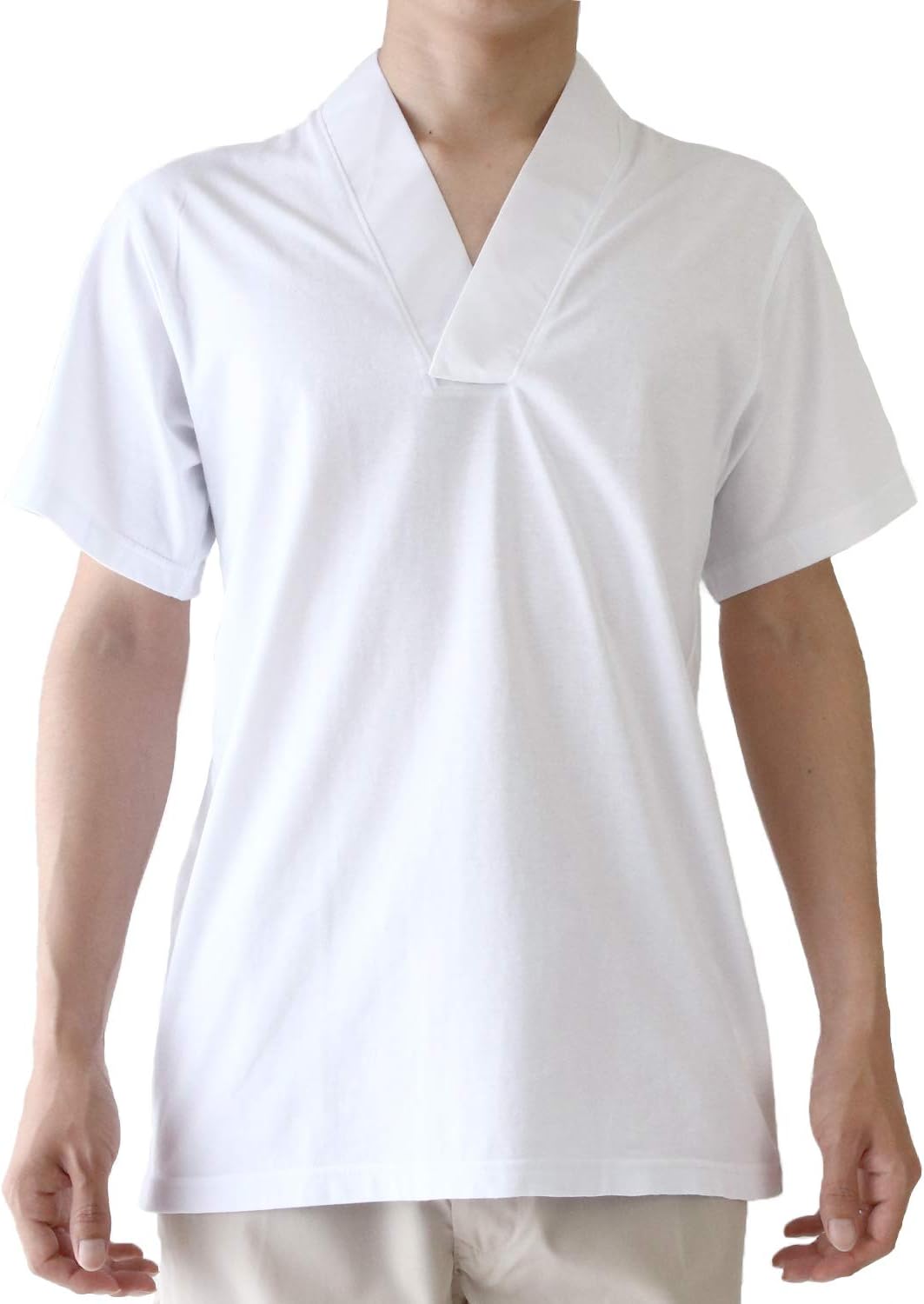 Men's Japanese Kimono Underwear T-Shirt Hanjuban Washable