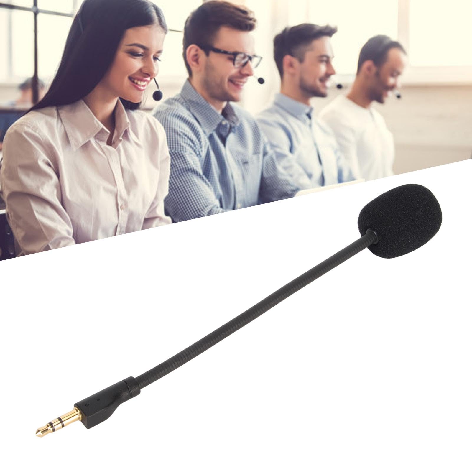 Zastępcze ramię mikrofonu gamingowego, zamiennik mikrofonu do bezprzewodowego G PRO/G PRO X, zdejmowany mikrofon gamingowy, redukcja szumów, obracany o 360°, pozłacany wtyk jack 3,5 mm