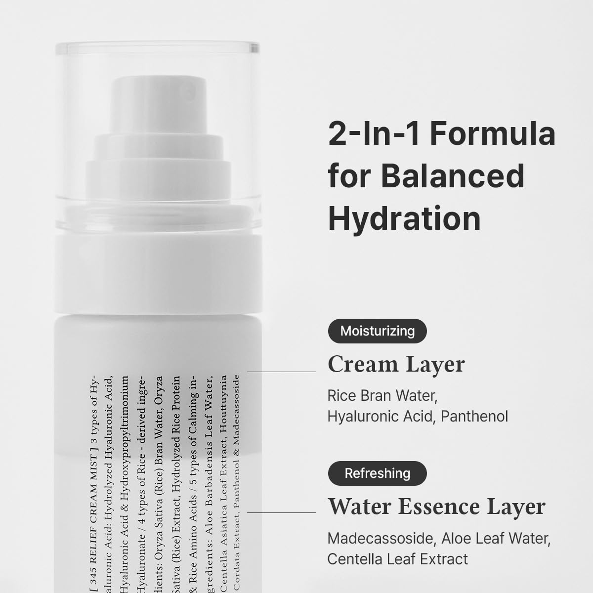 Dr.Althea 345 Relief Cream Mist | Nebulizzatore viso idratante con estratto di riso | Trattamento lenitivo per pelli sensibili | Prodotto coreano vegano per la cura della pelle (100ml (Pack of 1))