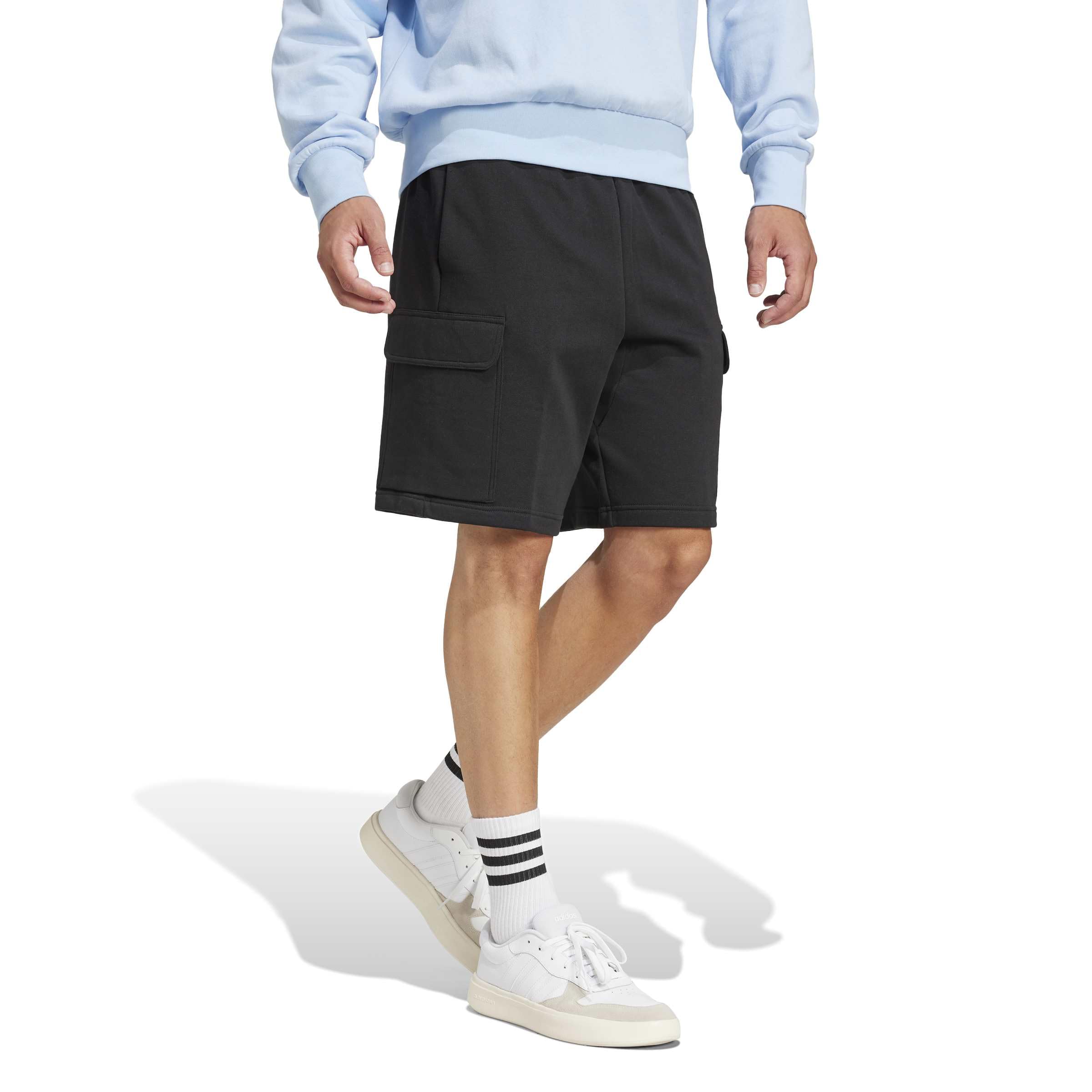 adidas Herren Essentials FEELCOZY Fleece Cargo Short