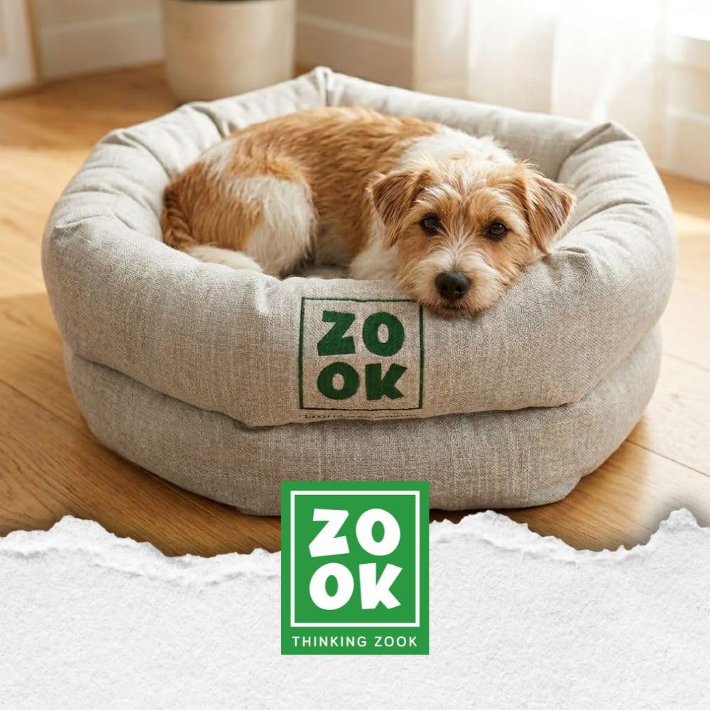 ZOOK Gravel Collection Cama Doble para Perros - 50 x 50 cm, Lavable, Material Reciclado, Cómoda