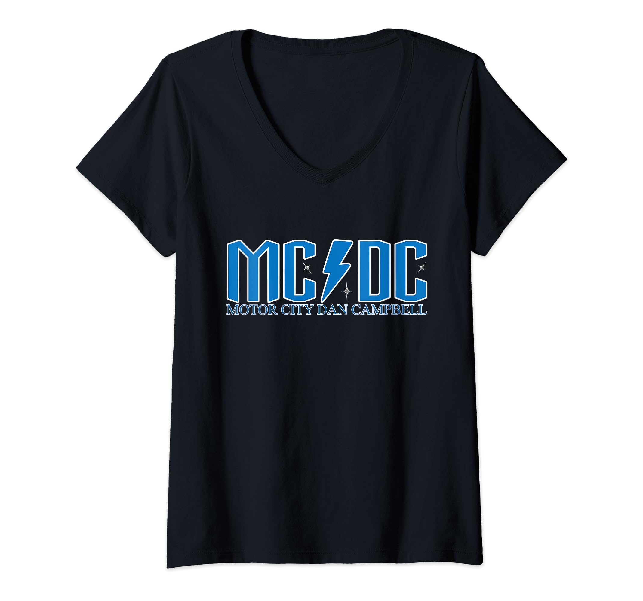 Motor City Dan CampbellMCDC, Motor City Dan Campbell blue Football Coach sports V-Neck T-Shirt