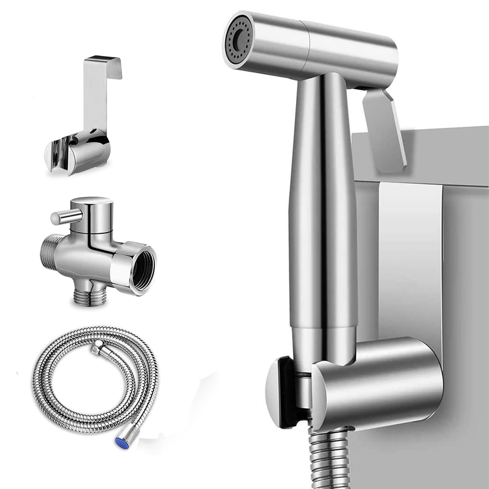 Handheld Bidet Sprayer for Toilet Premium Stainless Steel Bathroom Bidet Attachment Adjustable Water Pressure Control for Feminine Wash