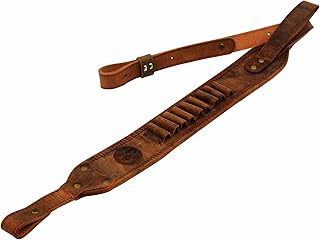 Leather Rifle Sling Shotgun Padded Strap Hunting Strong Comfortable for 1 inch Gun Swivel - HERTE