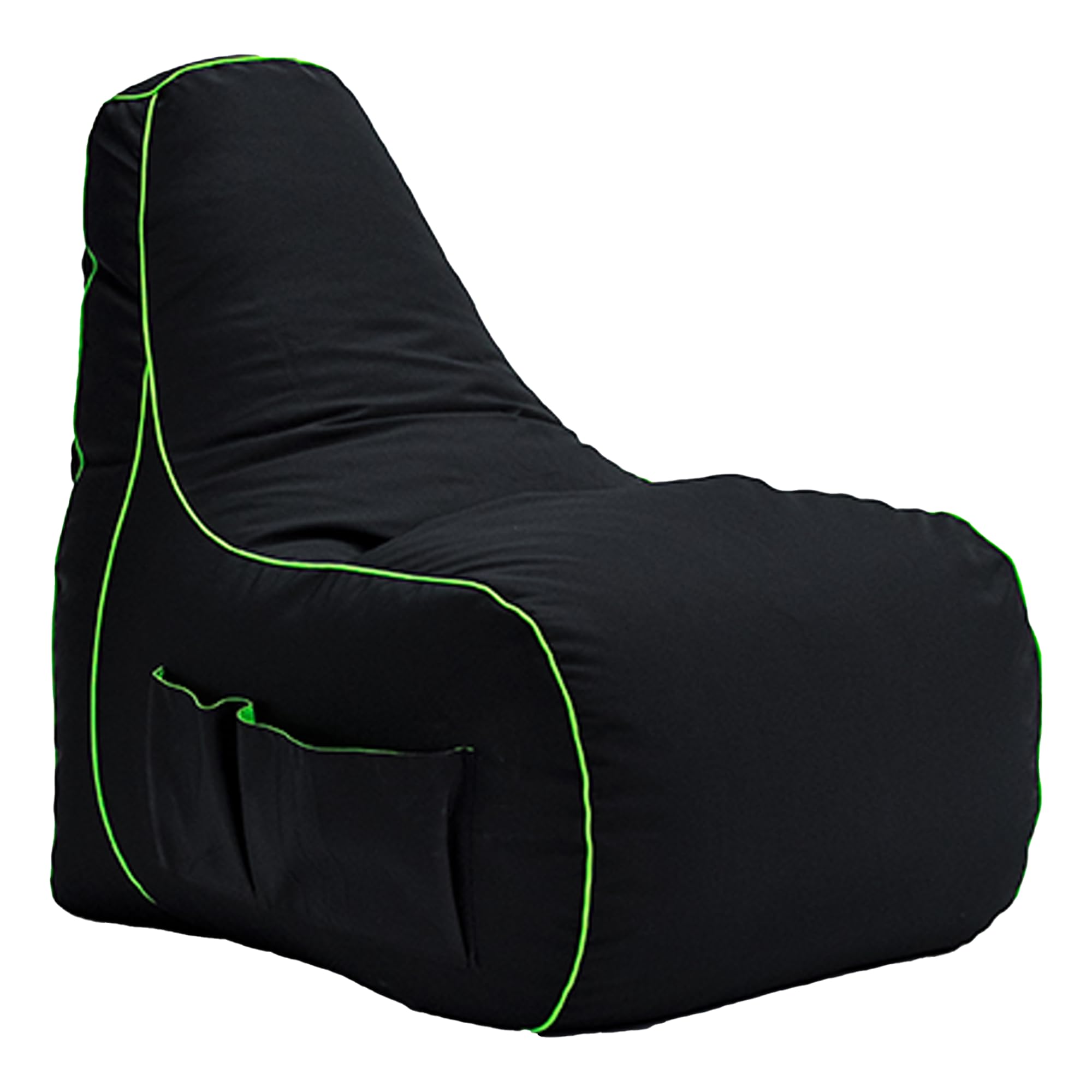 Game Over 8Bit Kinder Mini Videospiel Sitzsack für Videospiele | Wohnzimmer | Seitentaschen für Steuergeräte | Headset-Halter | Ergonomisches (Magischer Smaragd)