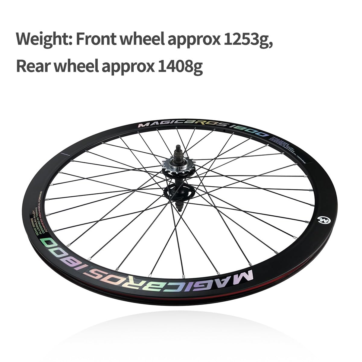 Zestaw kół rowerowych ze stałym zatrzaskiem 700C, felgi ze stopu aluminium, wysokość 40/60 mm, pojedyncze koła przednie i tylne do roweru wyścigowego, piasty z łożyskami PE