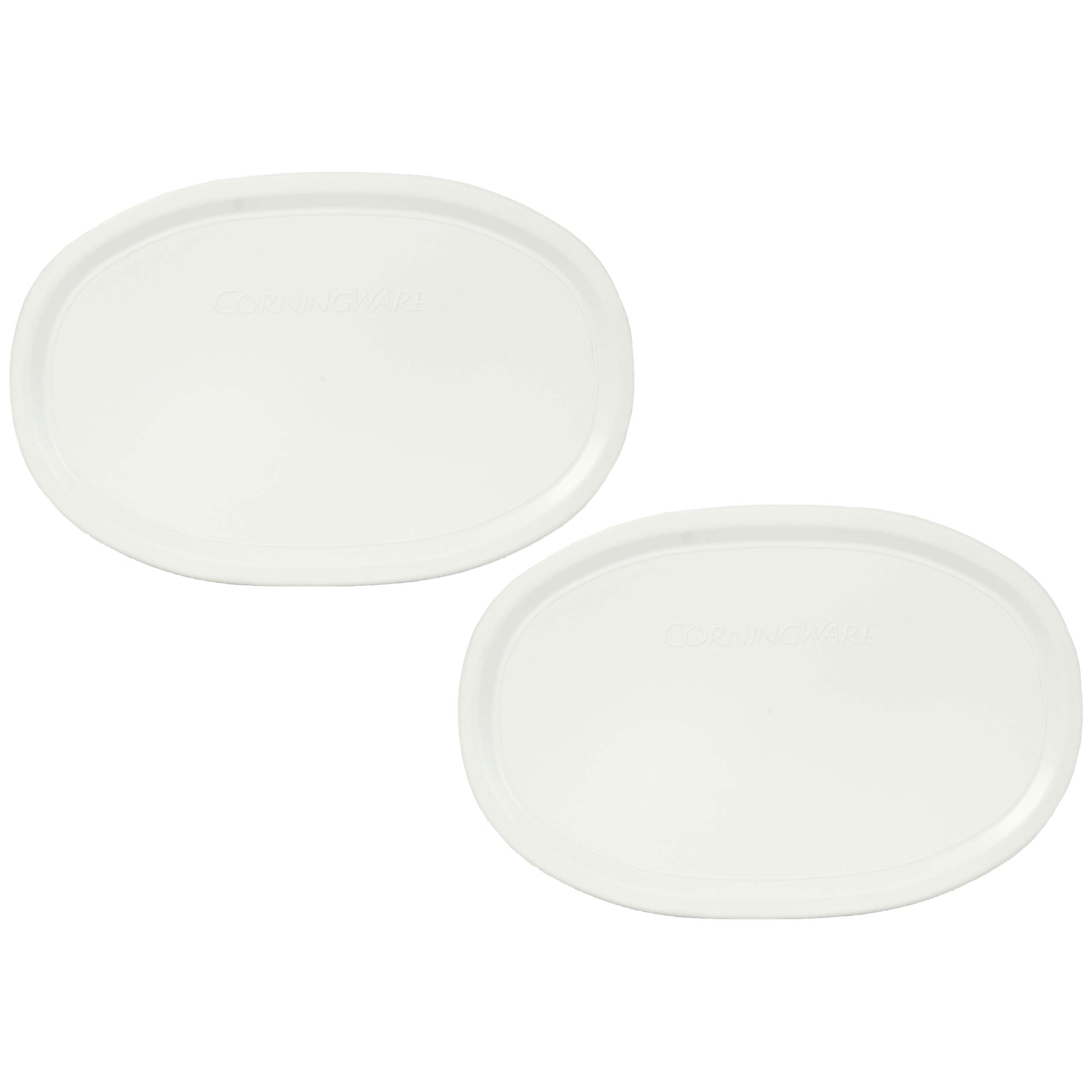 Corningware Lot de 2 couvercles ovales en plastique Blanc 652 g