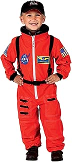 Aeromax Jr. Astronaut Suit with Embroidered Cap and NASA patches, ORANGE, Size 8/10 - coolthings.us