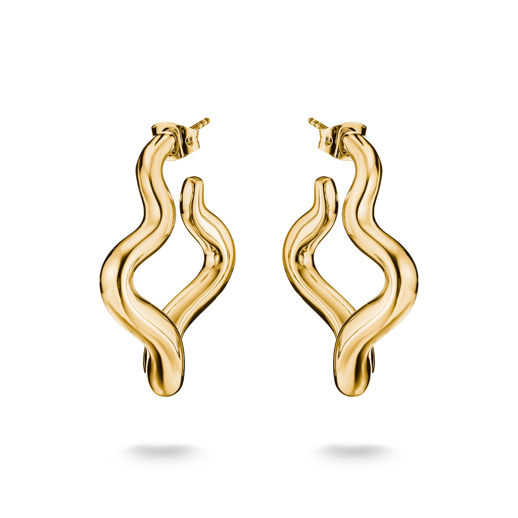 THOMAS SABO Creolen in Wellenform Premium Legierung 18k Vergoldet