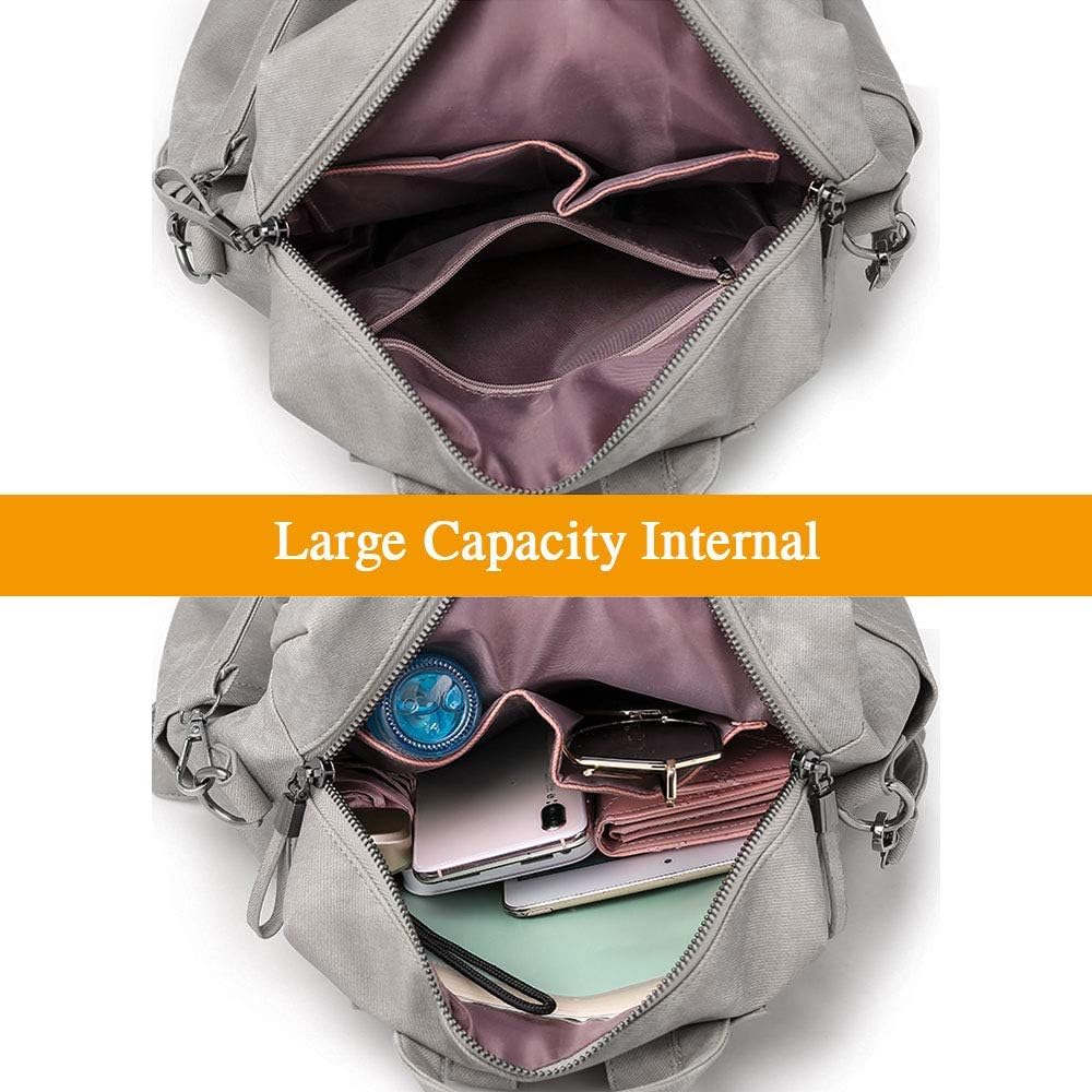 UBAYMAX Zaino Donna Casual alla Moda, Borsa Zainetto in PU Pelle, Daypack Multifunzione per Scuola/Lavoro/Viaggio/Shopping/Uso Quotidiano, Zaino Multi-Tasca con Design Versatile