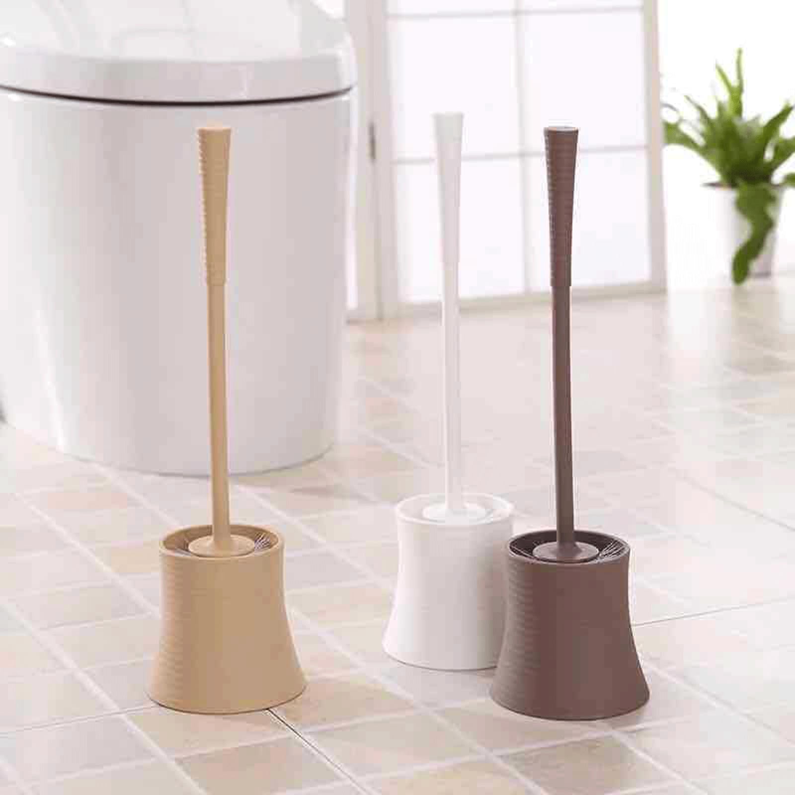 Escobilla de inodoro con cerdas suaves y soporte, limpiador esencial de cuencos de baño para una herramienta de limpieza higiénica y sin esfuerzo