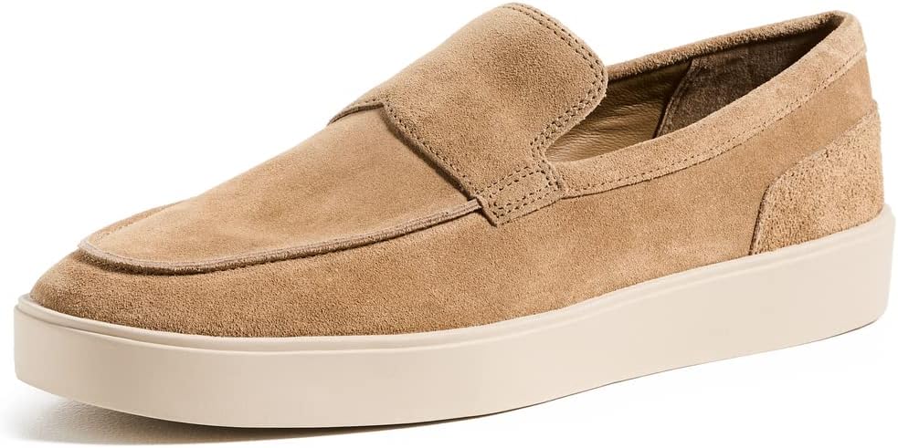 Vince Men's Toren Suede Loafers, New Camel, Tan, 10.5 Medium US
