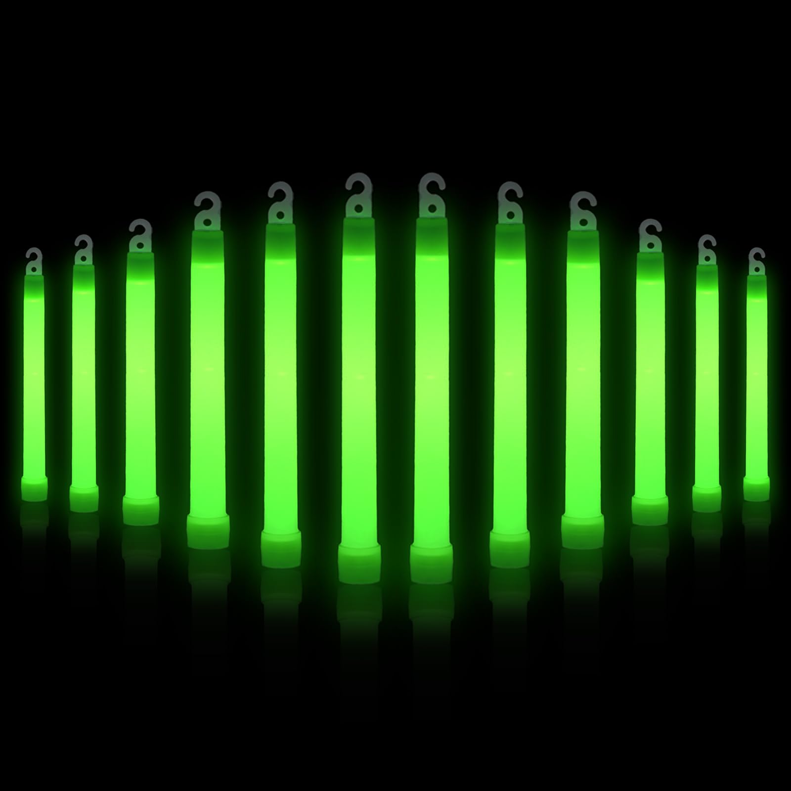 Green Light Stick Emergency Safety Light Stick,12PCS 6 Inch Emergency Super Bright Chemical Lights Perfect for Hiking Partying Camping Power outages