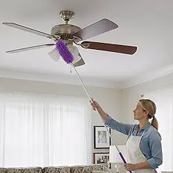 Espanador para limpeza de mão espanador suprimentos de limpeza para teto de móveis de janela de carro de escritório (roxo, 300 cm)