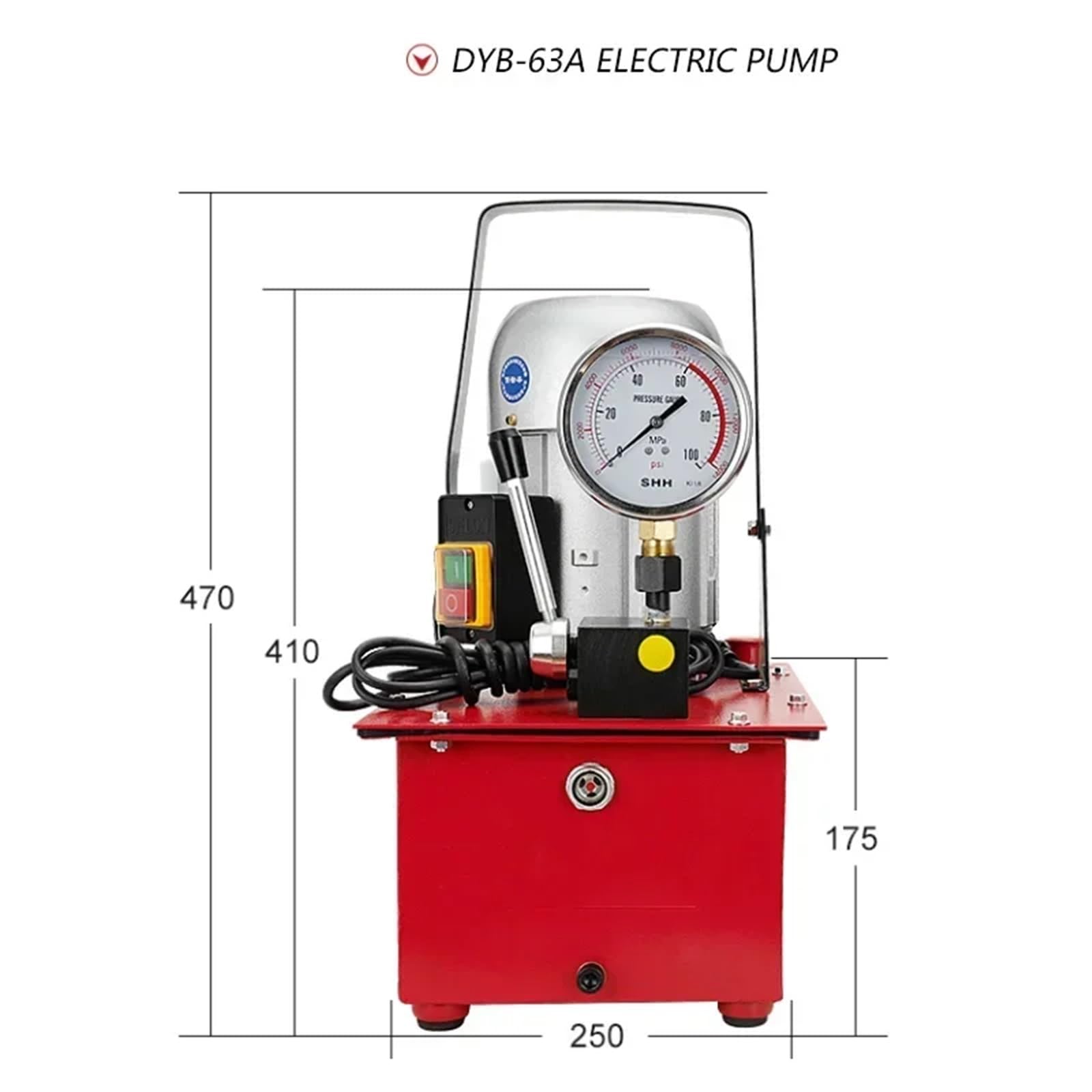 Pompa idraulica ad altissima pressione 220V/70MPa Pompa for utensili idraulici DYB-63A Pompa idraulica elettrica a doppio effetto potente(EU)
