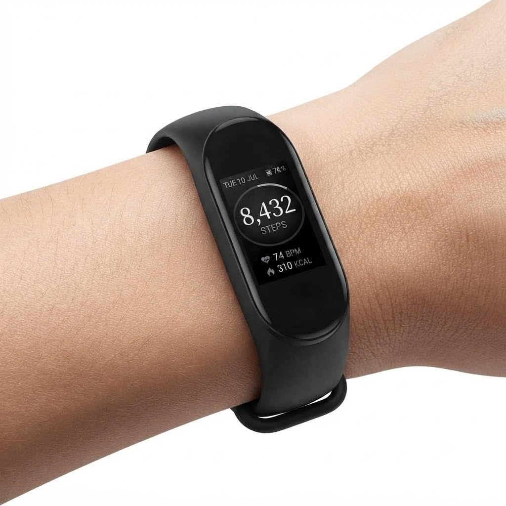 drumstone (𝐒𝐩𝐞𝐜𝐢𝐚𝐥 𝟏𝟓 𝐘𝐞𝐚𝐫𝐬 𝐖𝐚𝐫𝐫𝐚𝐧𝐭𝐲 smart fitness band with oled display, bluetooth activity tracker, heart rate monitor, step counter, water-resistant silicone strap