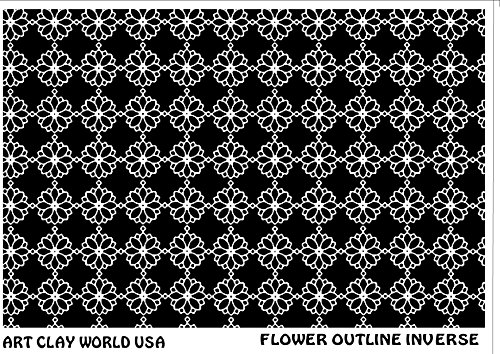 flexiStamps Texture Sheet Flower Outline Inverse Design - 1 Pc.