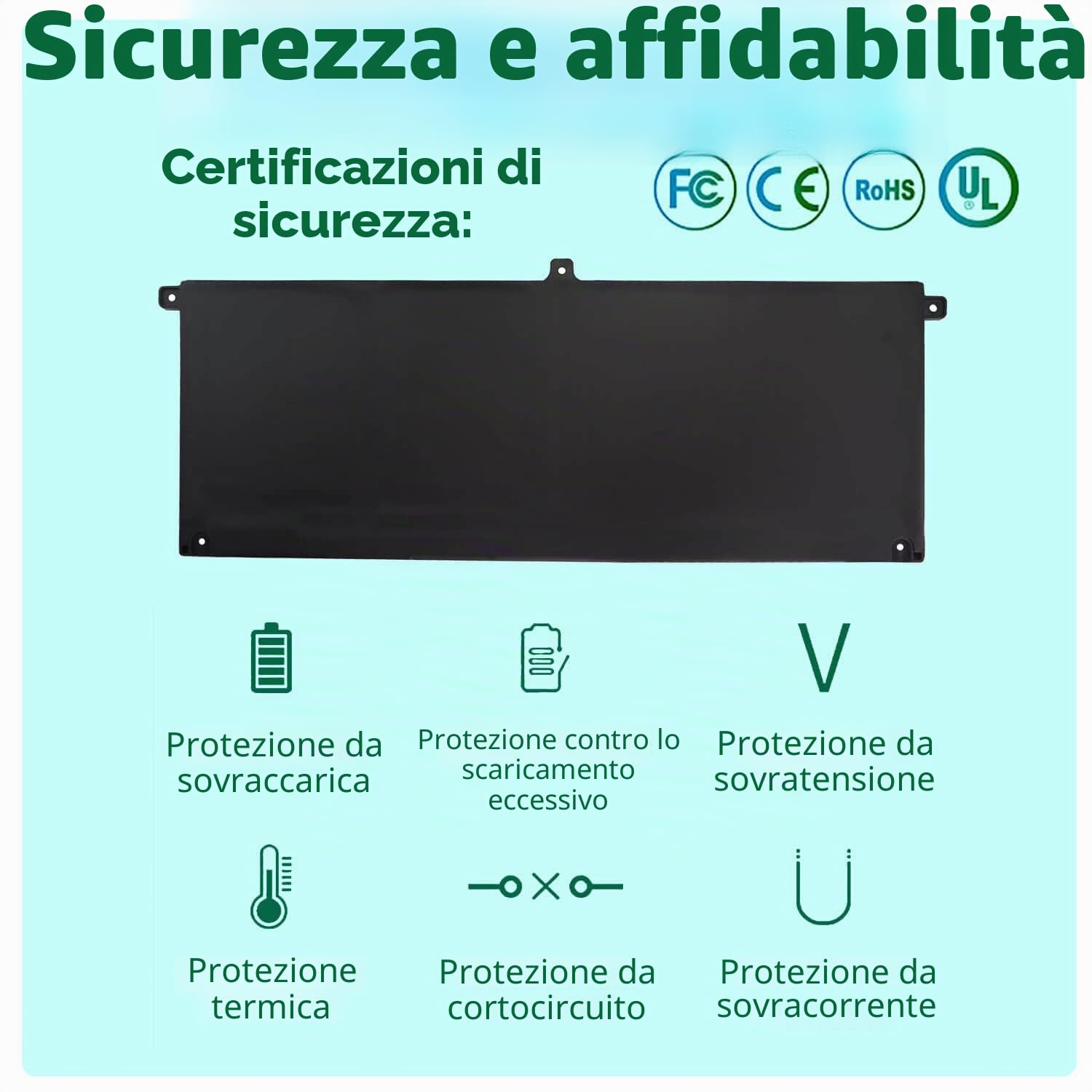 Batteria di ricambio 53Wh H5CKD 15V per Dell Inspiron 5400 5406 7405 7300 7306 7500 7506 2 in 1 argento 5300 5301 5401 5402 5408 5409 5501 5501 2 5500 8 5509 Series Latitude 3410 3510 Vostro 5300 5301 | 7306 7500 7506 2 in 1 argento 5300 5301 5401 5402 54