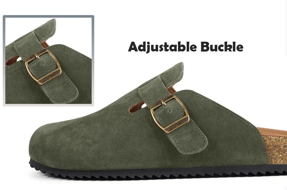 Sabot Donna Ciabatte Uomo Chiuse con Comodo Pantofole in Pelle Scarpe da Giardino Traspirante Sandali Ciabatta 36-46
