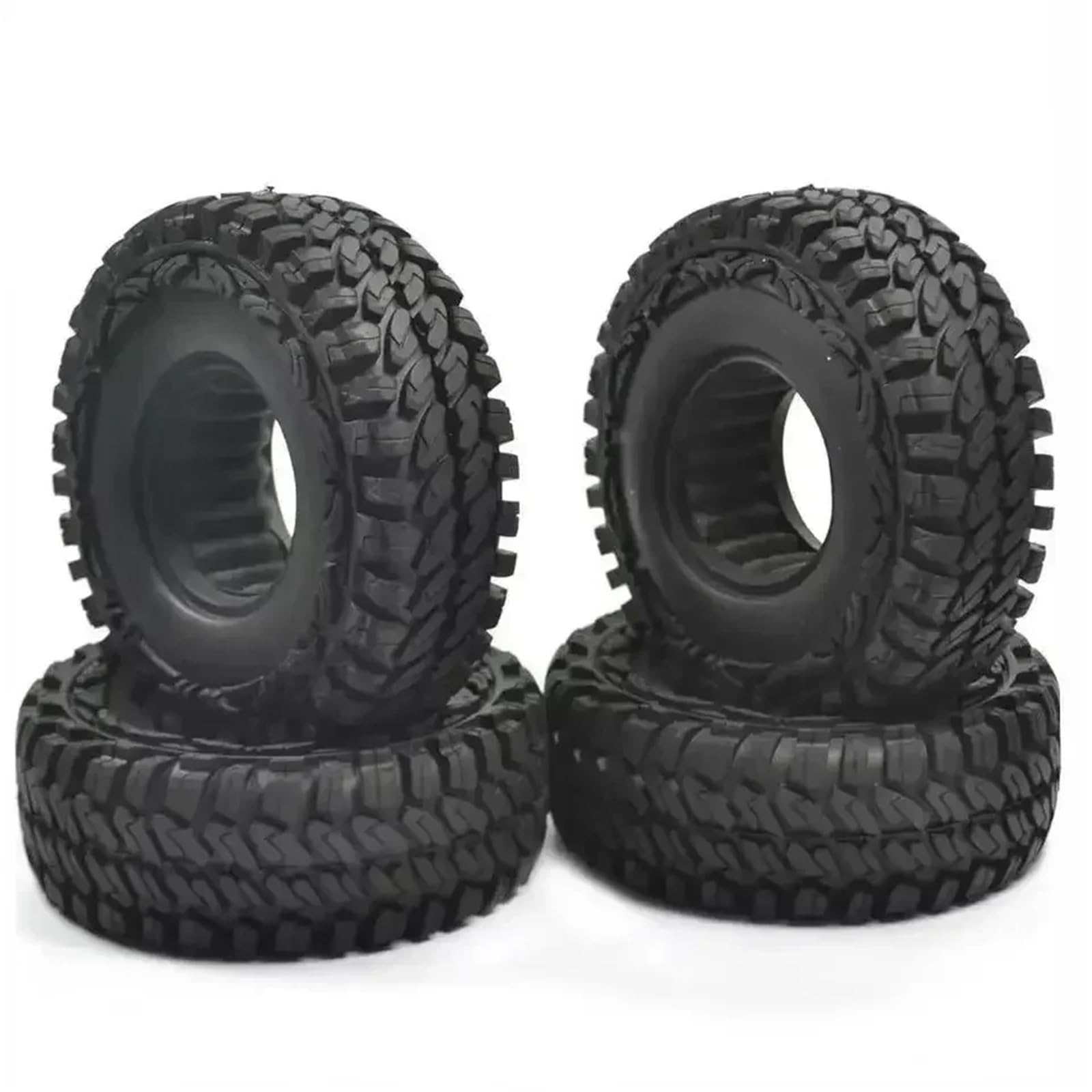 RC Pneumatici Ruote Per Rock 1/10 1.9 "Ruote Del Camion Pneumatici Cerchi Plastica 115MM Accessori Modello Auto RC Crawler Parti Aggiornamento Modificate Ricambio Sostituisci
