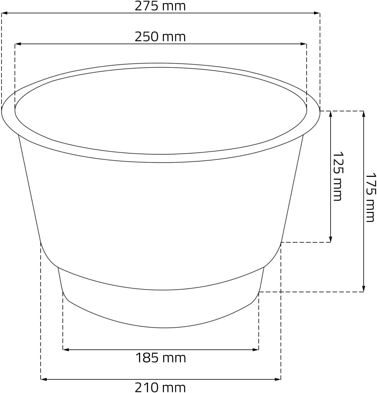 Prosper Plast Matube Slim Flowerpot, 3 x 55 cm, Anthracite, 3x3x55 cm