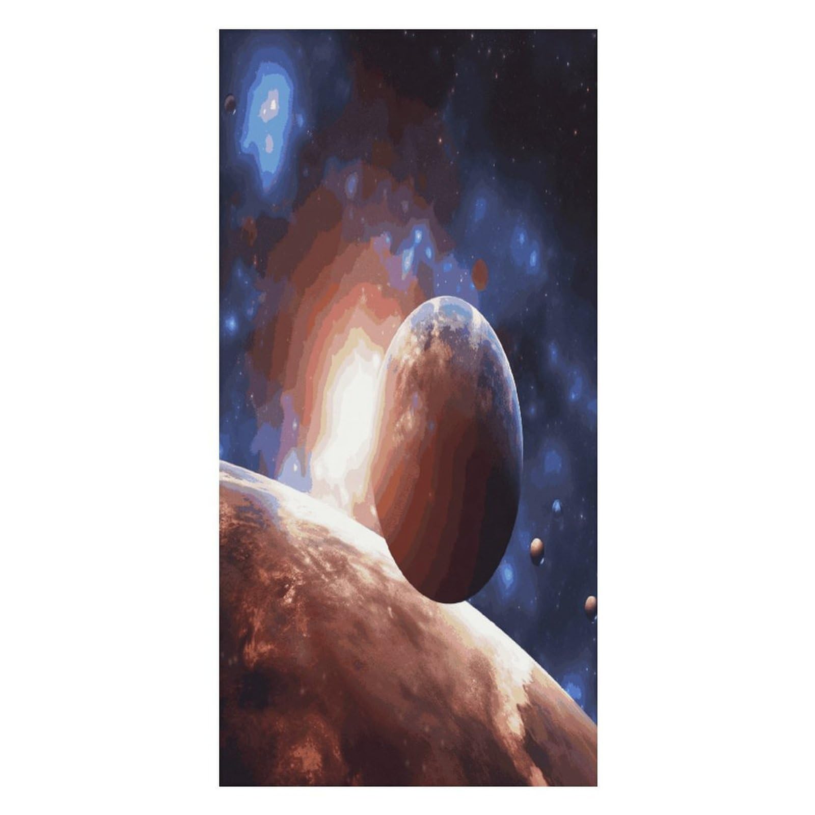 FekiLoot Planets in Space Background Beach Towel Oversized Bath Towel Ultra Soft Pool Towel Cozy Swim Towel Silky Lounge Towel Quick Dry Travel Towel Gentle Absorbent Towel for Adults Women Men