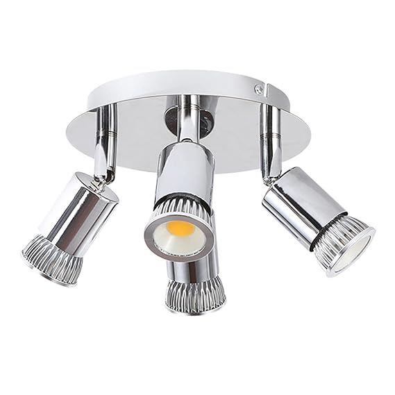 UBERSWEET A C220V 4 H-EADS Wall S-Pot Lamp Indoor Ceiling Light GU10 B-ulb Base Socket Holder Directional Lig ng F ture Rotatable Adjustable Light Angle for Kitchen Hallway Bathroom-KUAW