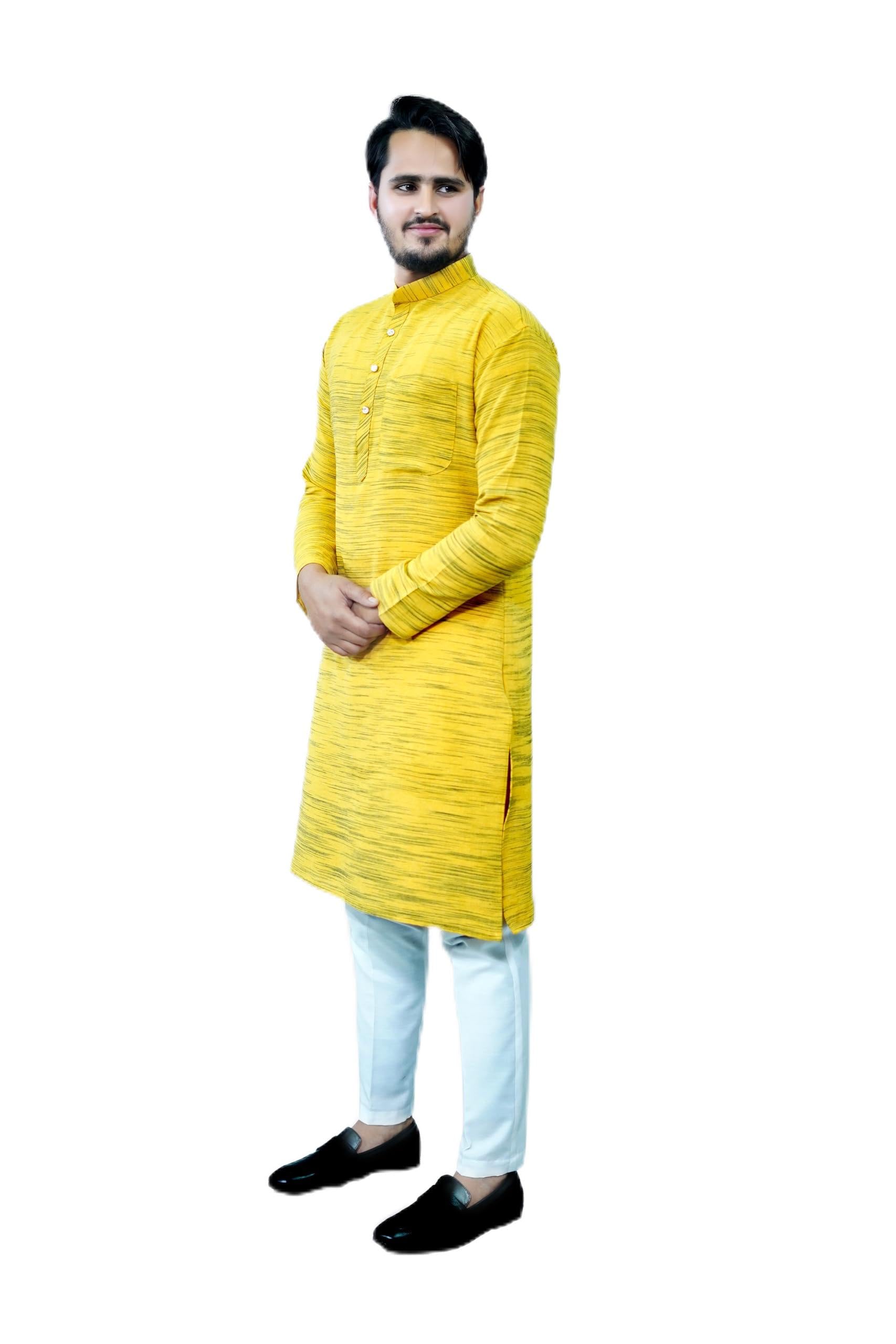 voniry Men's Cotton Kurta and Pajama Set-picture-34