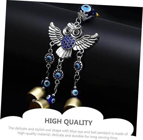 Miniatura 5 de DOITOOL 1 colgante de búho azul para el hogar, buena suerte, adorno colgante de ojo malvado búho decoraciones para salas de casa mal de ojo colgante