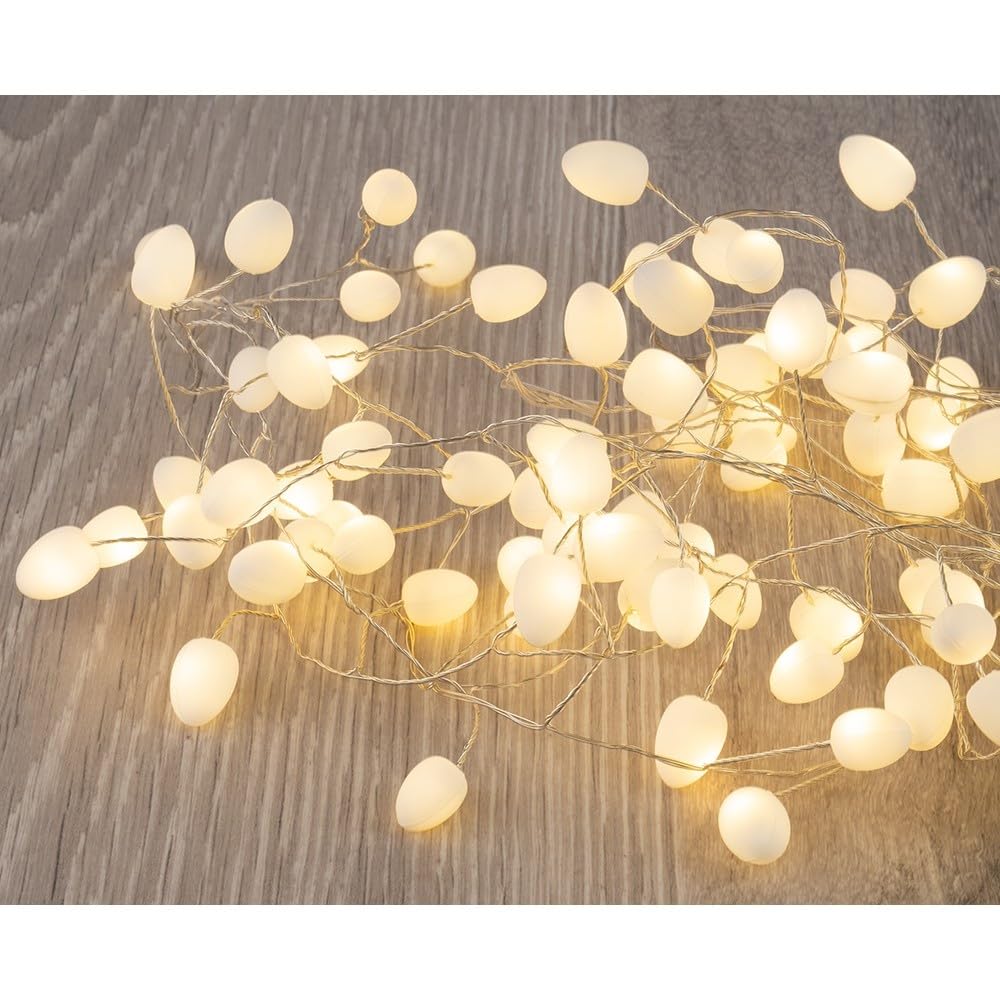 Guirnalda Iluminada Decorativa Con 100 Bombillas LED Blanco Cálido De 5 25 M De Iluminacion Para Interior A Pilas 82233887