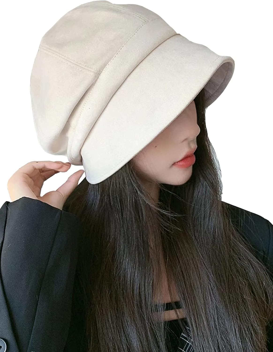 Women Visor Beret Cap Newsboy Hat Lady Baker Hat Cotton Sun Hat