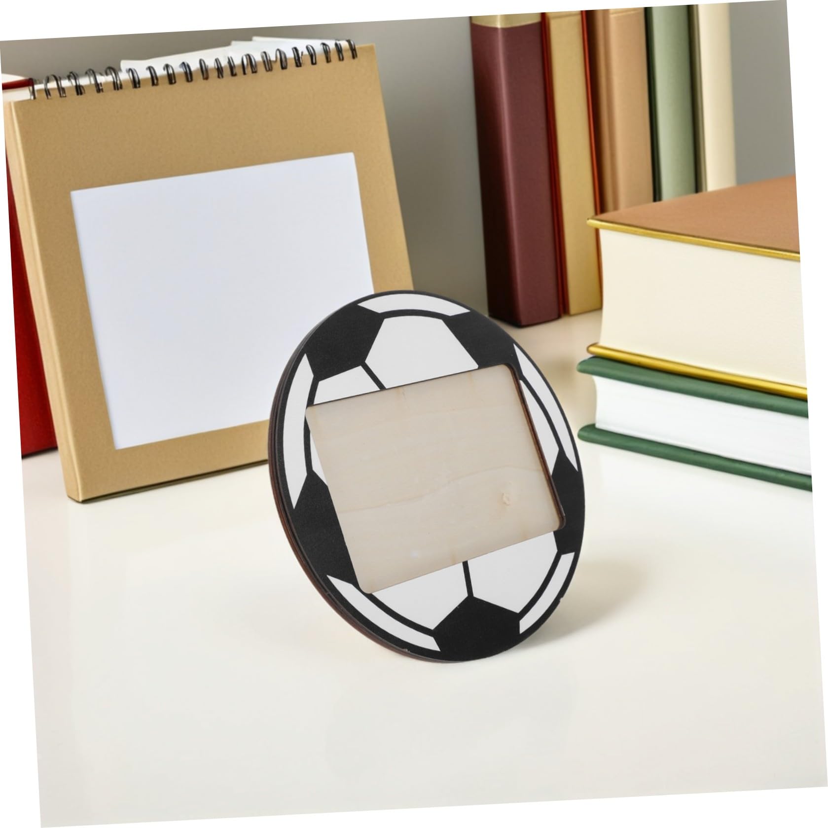 Zerodeko 6 Pezzi Cornice per Foto da Tavolo in Legno Nero con Design Sportivo Unico, Decorazione Versatile la Casa e Ricordo Duraturo di Eventi Calcistici