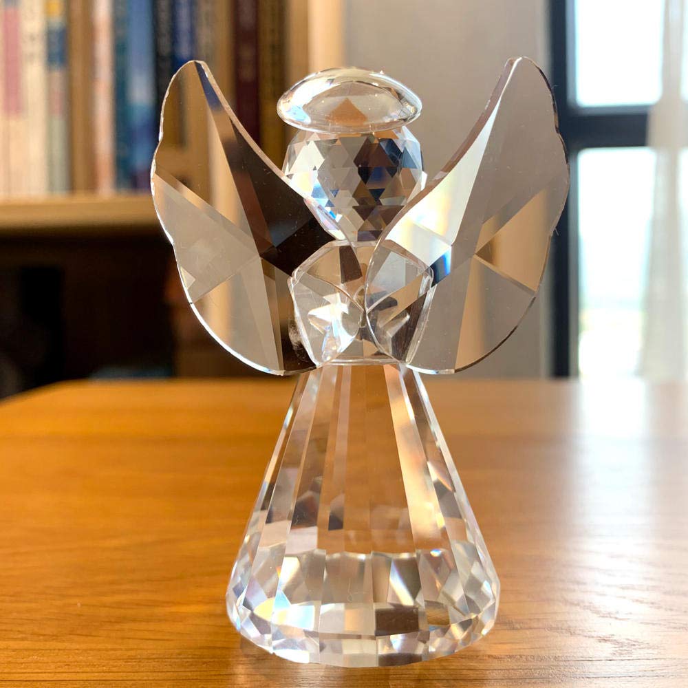 Figure di cristallo di angelo in vetro artigianale, bellissime decorazioni in cristallo, ornamento in vetro, decorazione per la casa, ideale come regalo di Natale