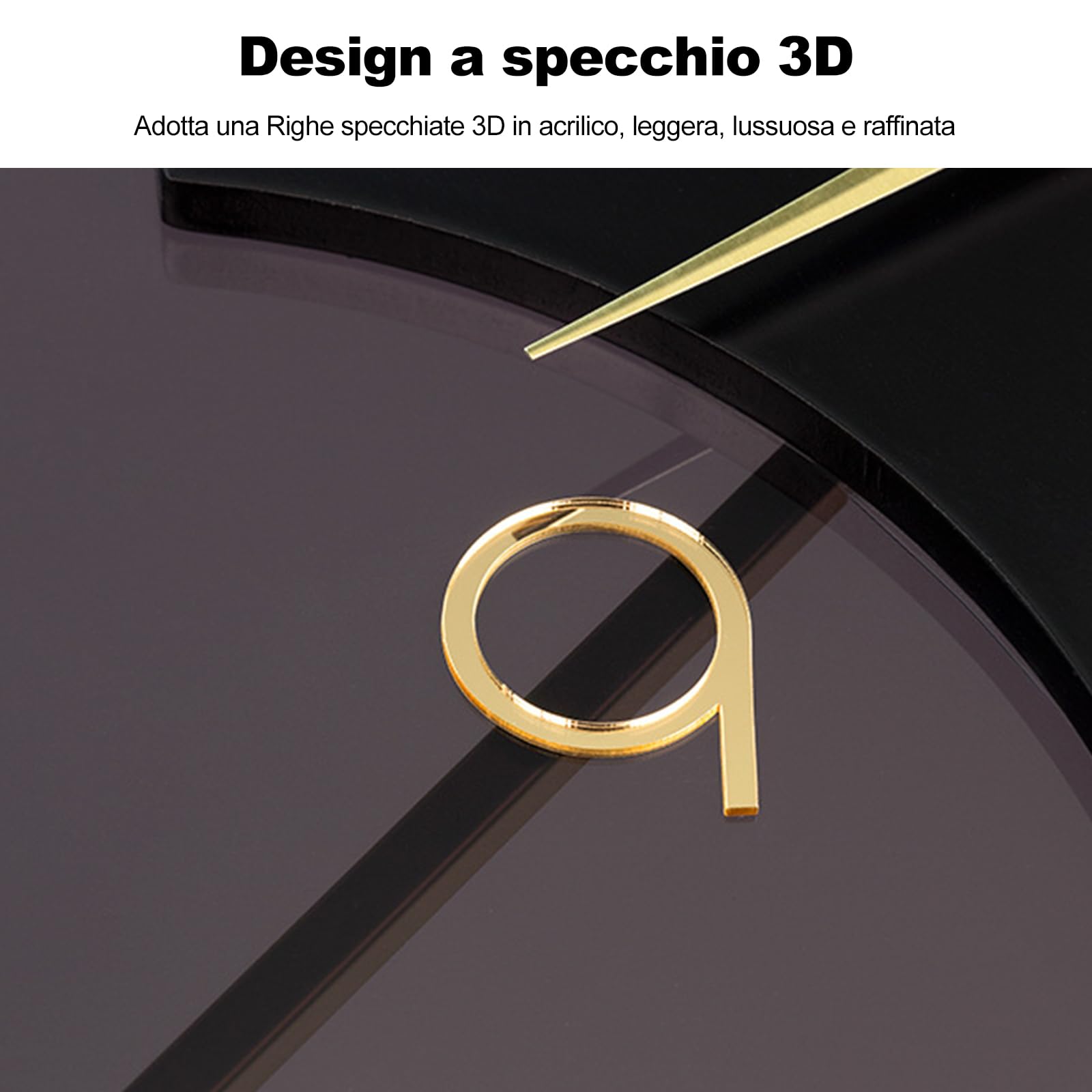 Ergocar Orologio Dda Parete Metallo Ssemplice, Orologio Da Parete In Metallo Moderno Senza Tick E silenzioso, Adatto Per Decorare Soggiorno, Ingressi, Cucine, Camere Da Letto E Uffici