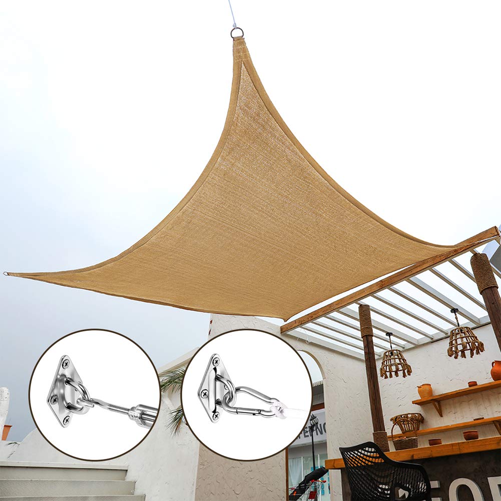QUNINE Sonnensegel-Hardware-Set, Robustes Markisen-Befestigungsset, Sonnensegel-Befestigungszubehör aus Edelstahl für Dreieck, Rechteck und Quadrat (40 Stück), M8 (Größe: M8) (M5)