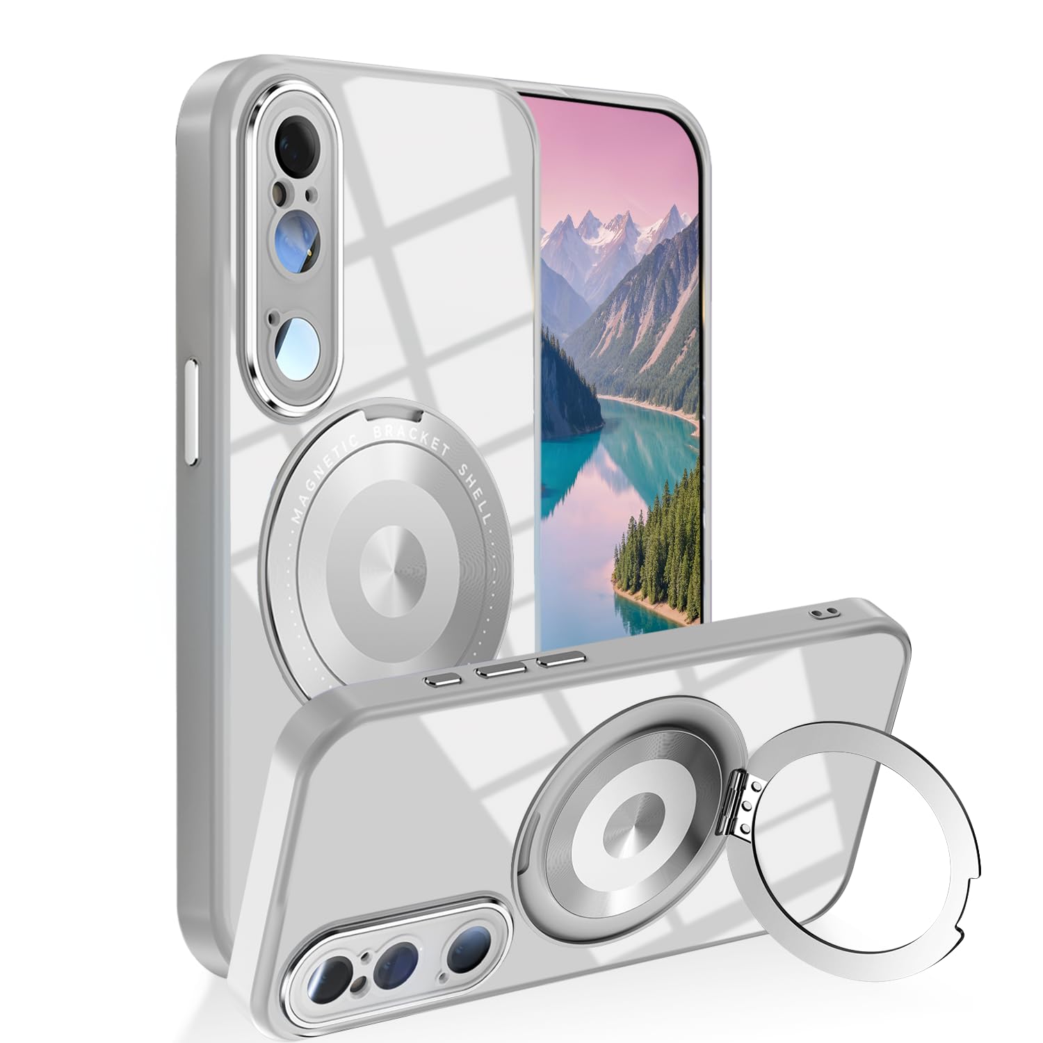 Case for Sony Xperia 1 VI Invisible Stand Magnetic Blue, Military-Grade Protection for Sony Xperia 1 VI Phone Cases with Car Mounts Accessories Funda