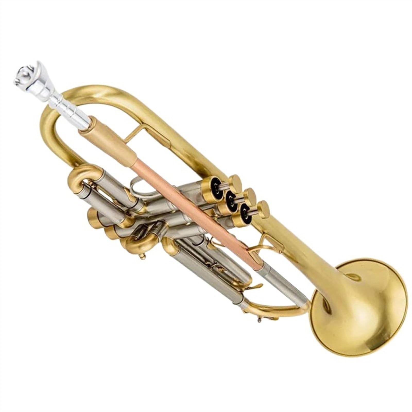 początkujących trąbka Trąbka Bb Płaski Mosiądz Złoty Malowany Wykwintny Trwały Mosiężny Instrument Muzyczny Dźwięk Trąbki