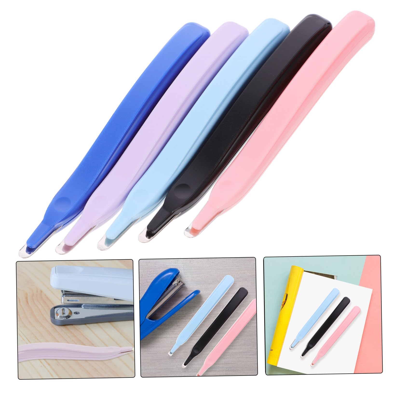 Angoily 4 ensembles Extracteur D'Agrafes À Stylo Outil Manuel Pour Bureau Agrafeuse Manuelle Arrache-Agrafes Extracteur D'Agrafes Arrache-Agrafes 5 pièces * 4
