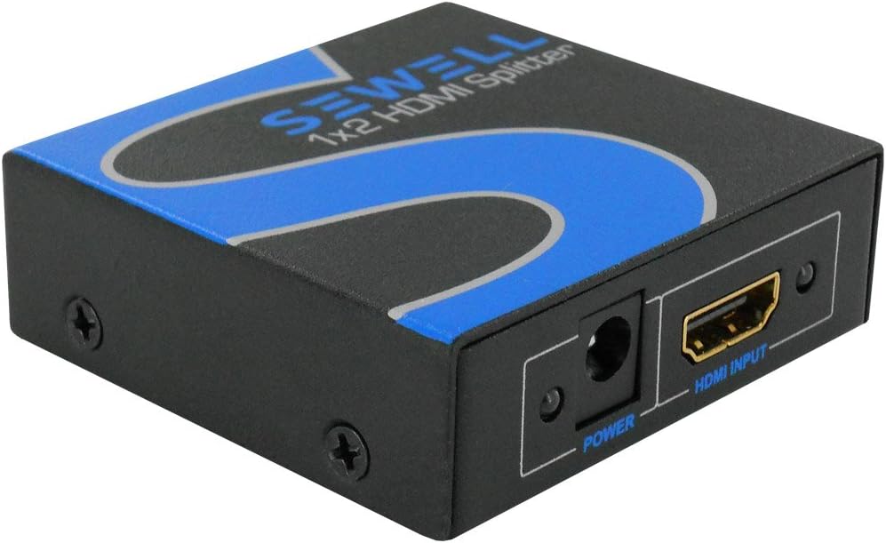 Sewell Active 4K HDMI Splitter, 2-port (1x2), Built-in Booster, Dolby-TrueHD/DTS-HD 7.1 Surround