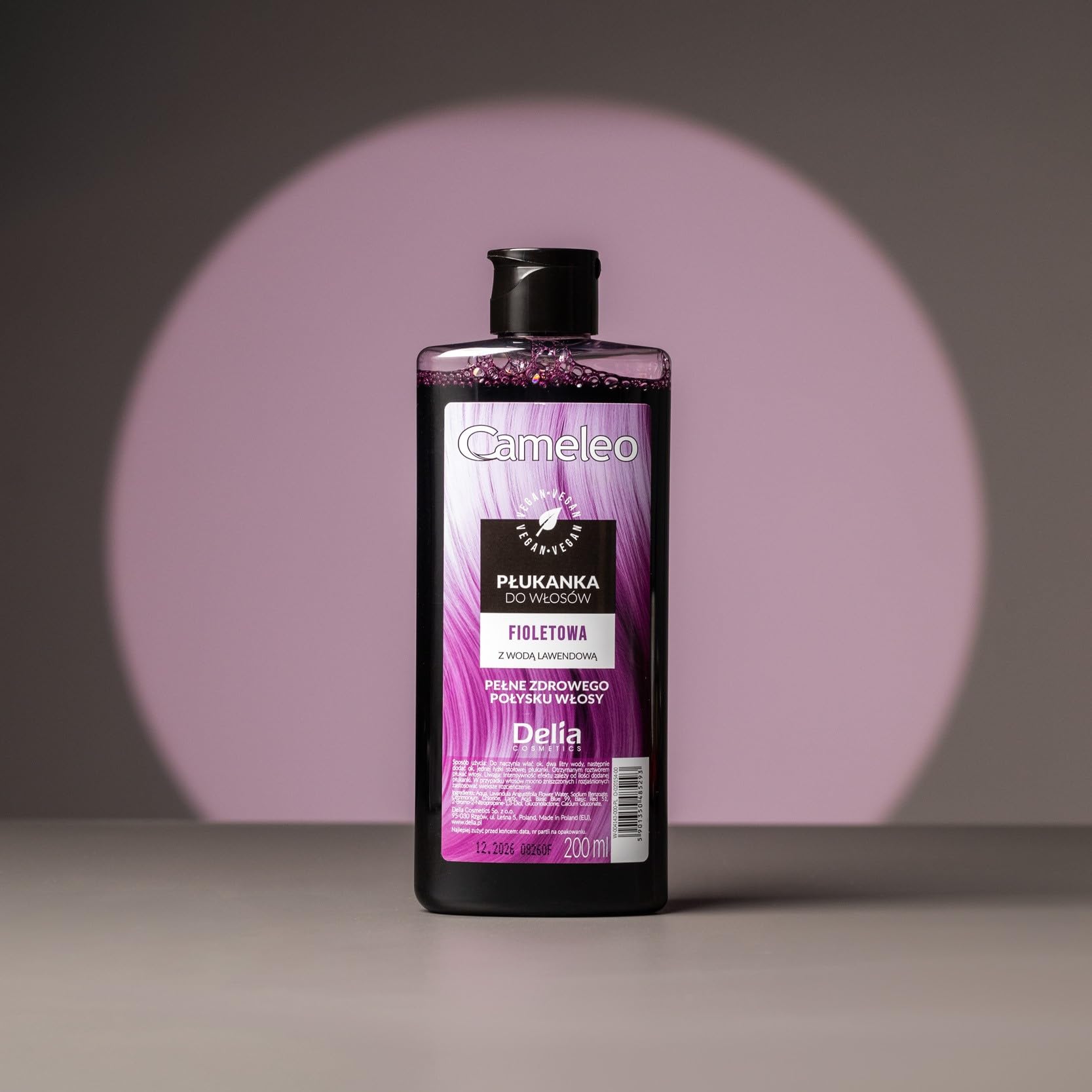 Cameleo - Purple Hair Toner with Lavender Water - Semi-Permanent Hair Colour - Purple Shades Without Yellow Tint for Blonde, Platinum Blonde & Grey Hair - Purple Hair, Colour & Care - Paraben-Free -