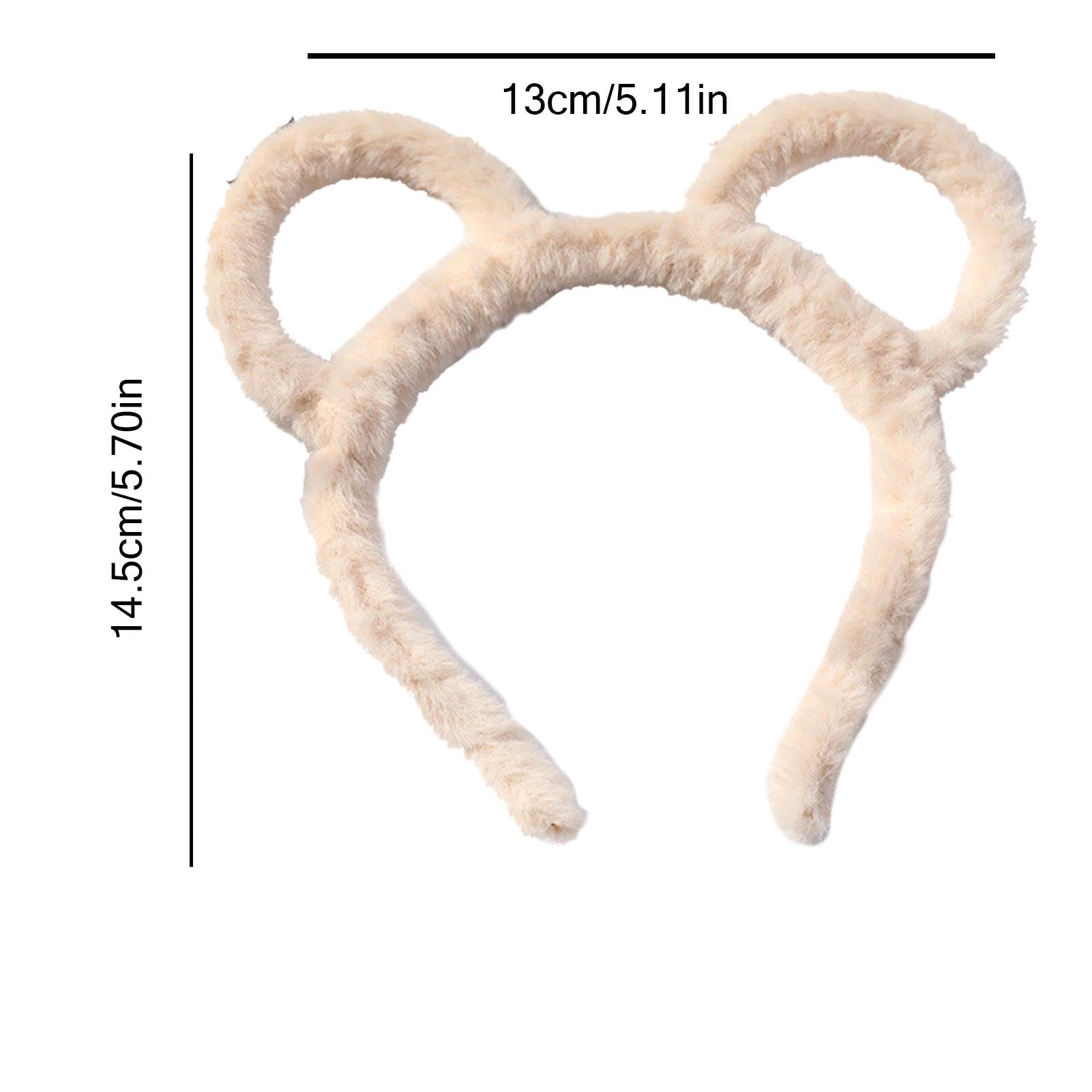 GGUFAY Serre-tête Oreilles D’ours – Lot De 3 Couleurs (beige, Rose, Jaune) – Accessoire Cheveux, Fêtes, Déguisement