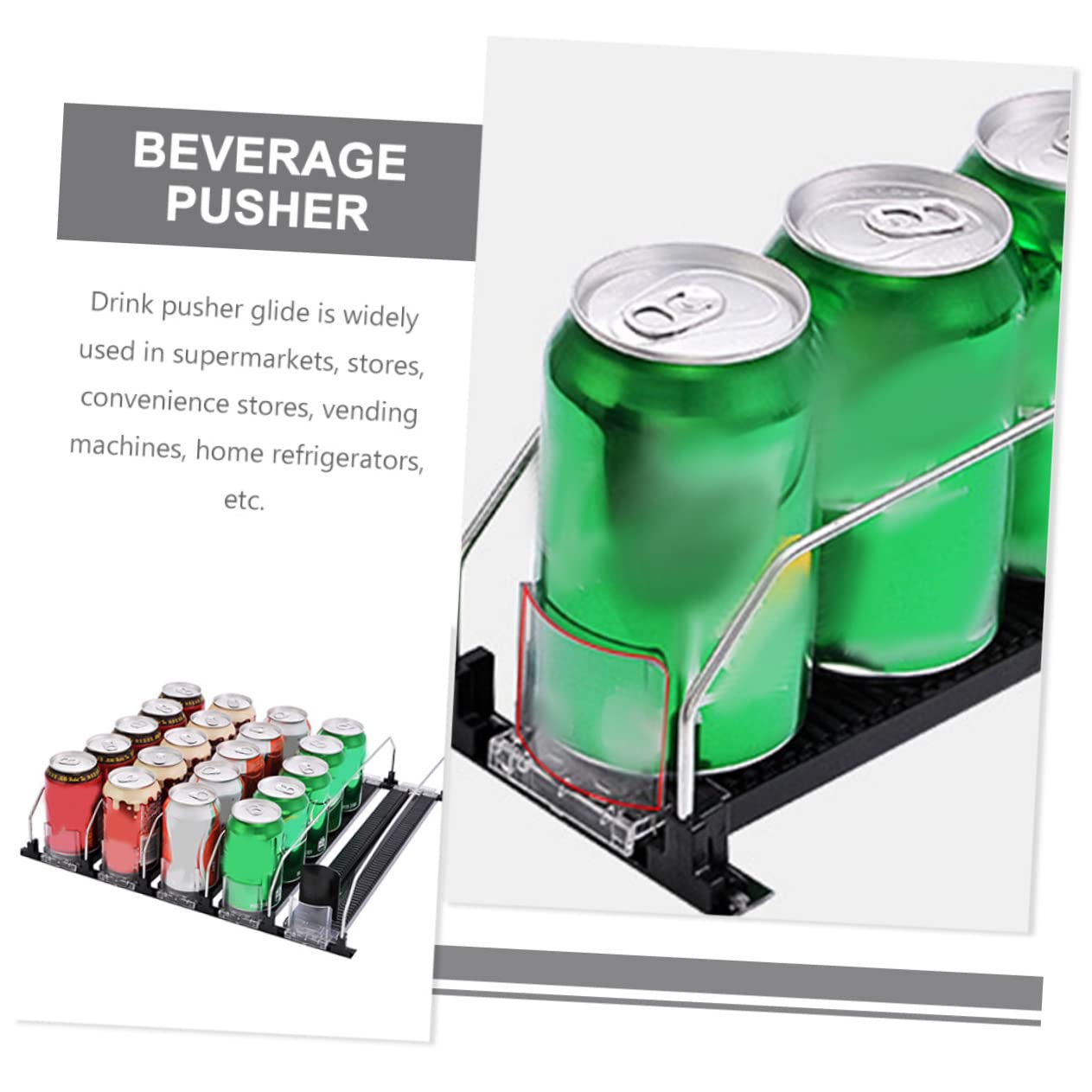 CHILDWEET Plastic Drink Pusher Drink Shelf Replenishment Pusher Shelf Drink Pusher Machine