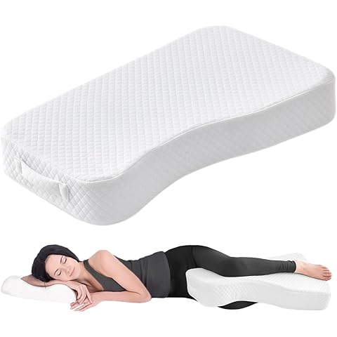 Leg Pillow for Side Sleepers, Memory Foam Knee Pillow for Side Sleeping, Leg Elevat...
